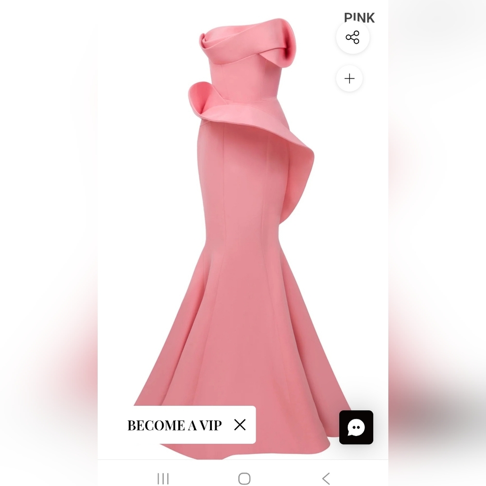 MNM Couture Blush Asymmetrical Gown